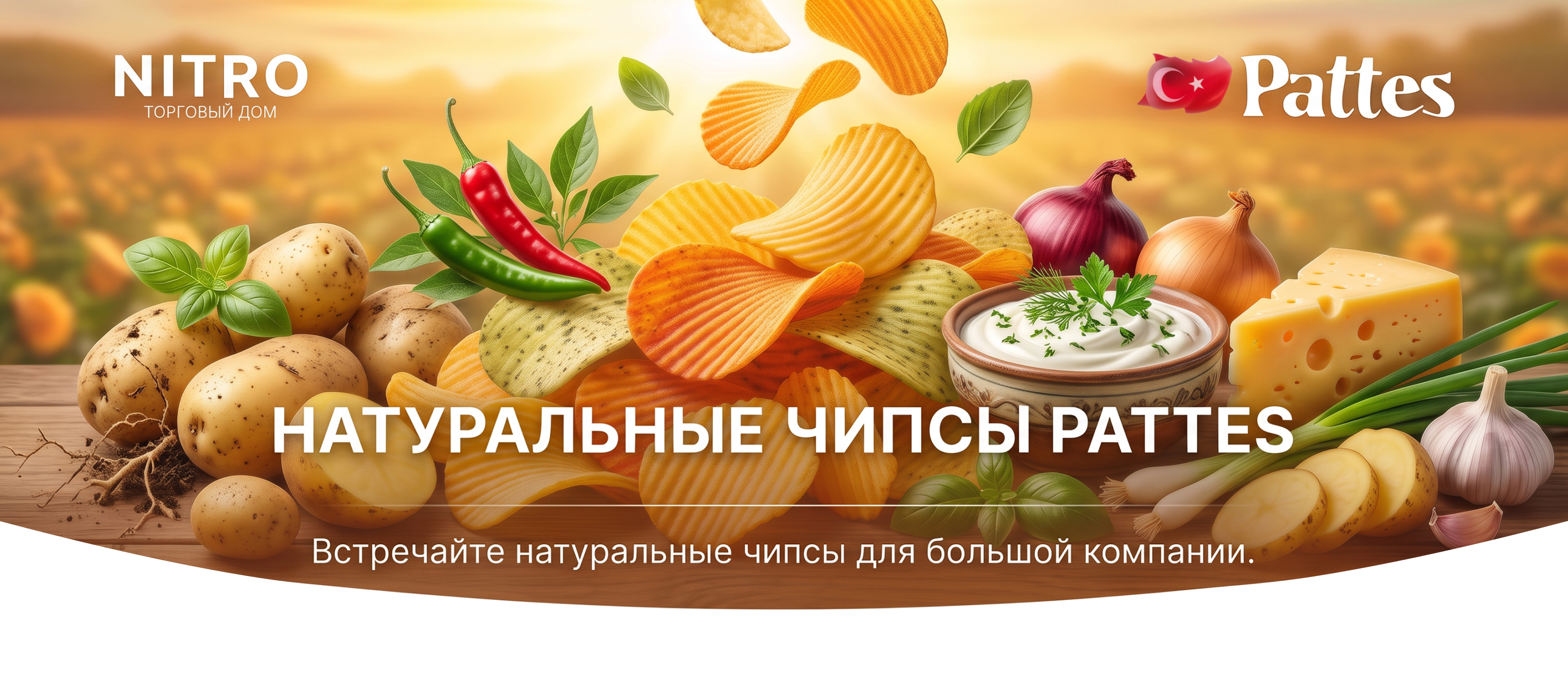 Натуральные чипсы Pattes — натуральные, рифленые чипсы для большой компании